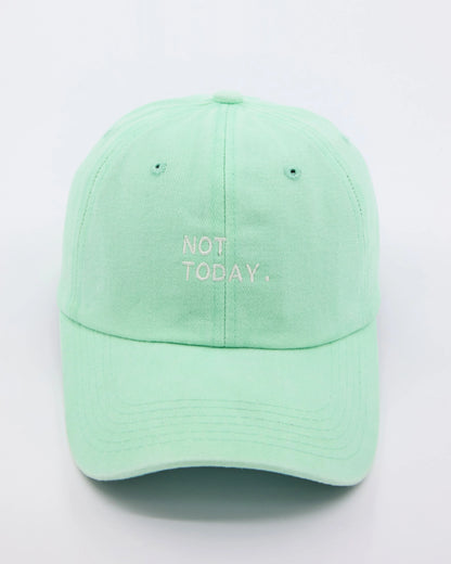 Not Today Light Green Washed Cap