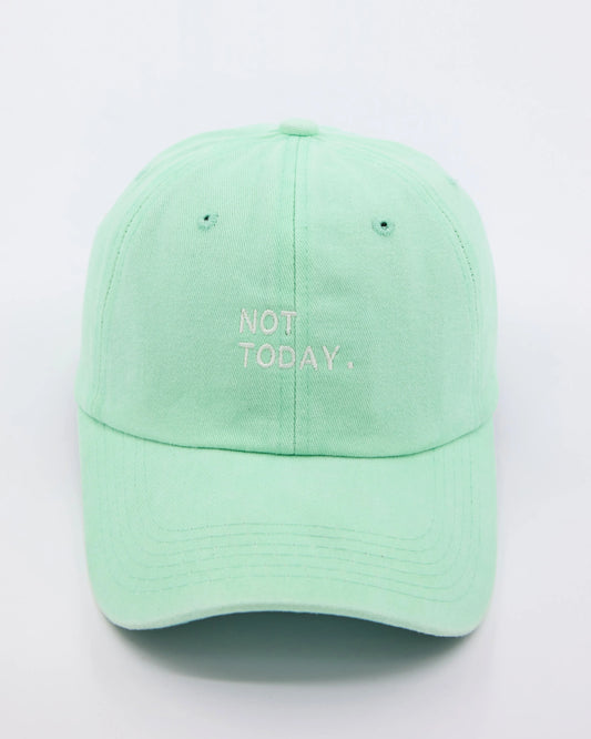 Not Today Light Green Washed Cap