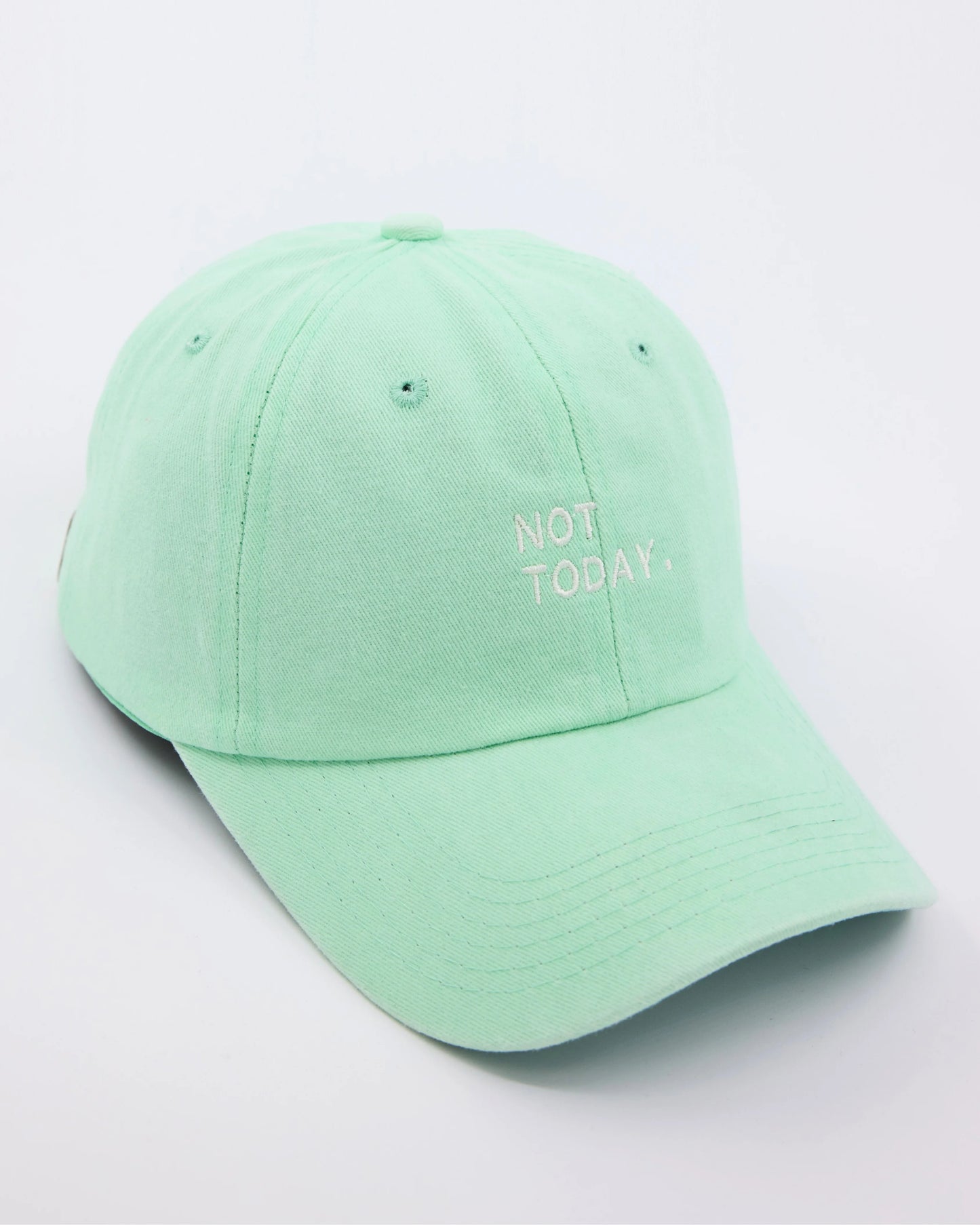 Not Today Light Green Washed Cap