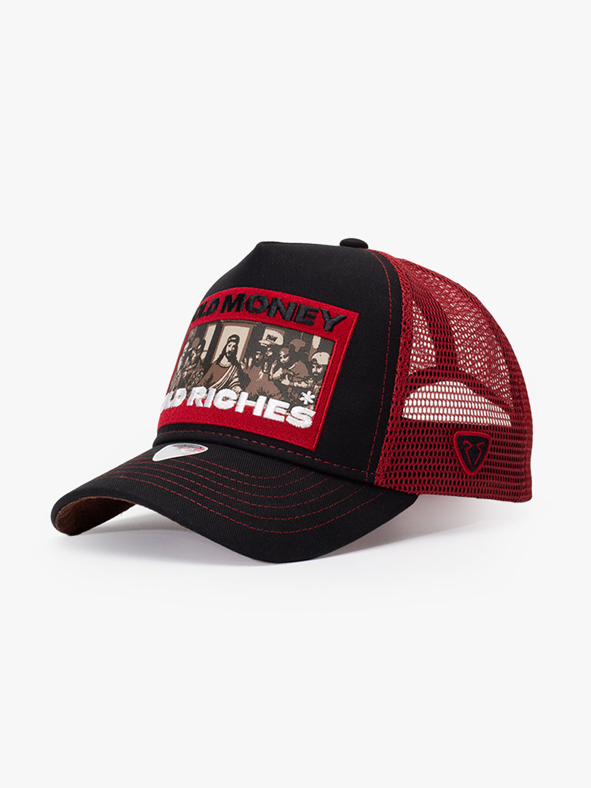 Old Money Black Trucker Cap front view
