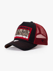 Old Money Black Trucker Cap front view