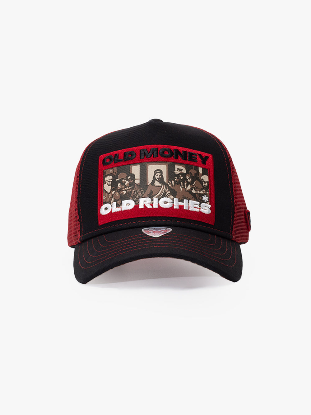 Old Money Black Trucker Cap detail view 3
