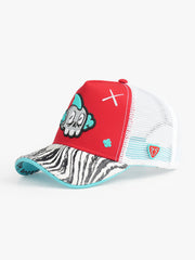 Jawz Red Trucker Cap front view