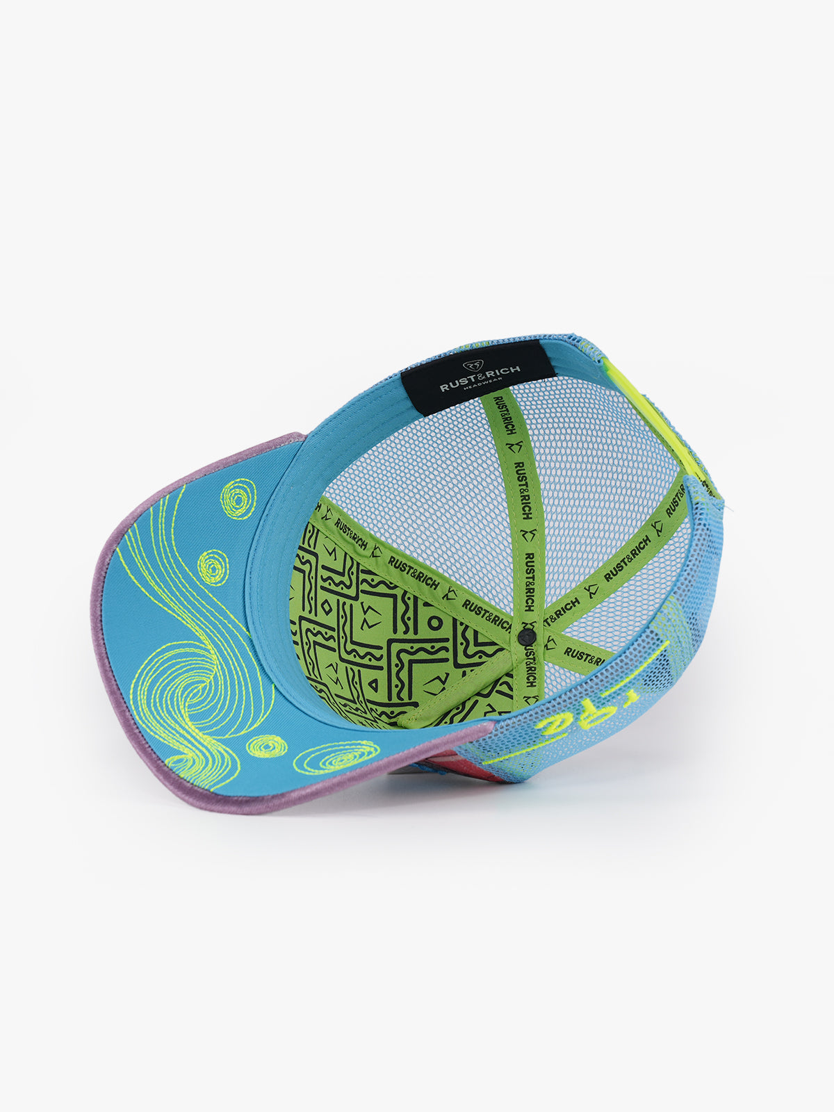 Frida Pink & Blue Trucker Cap detail view 5