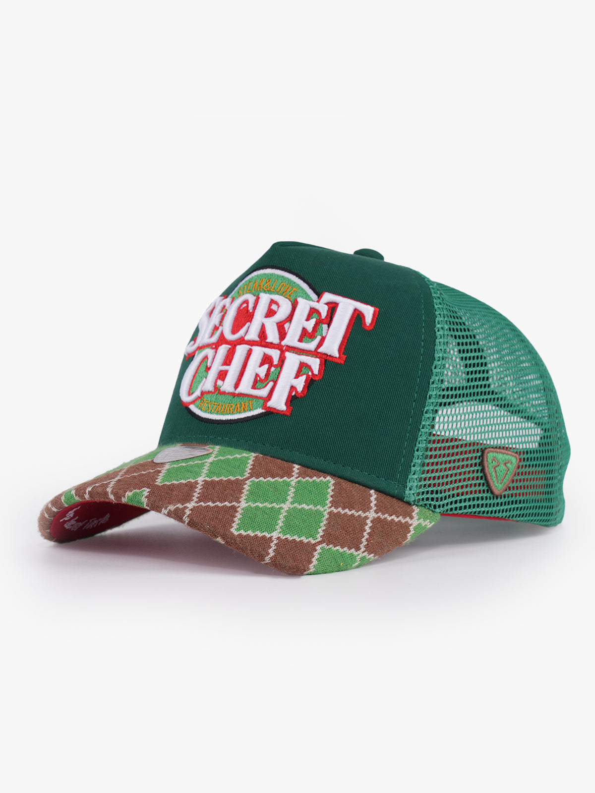 Secret Chef Green Trucker Cap front view