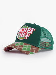 Secret Chef Green Trucker Cap front view