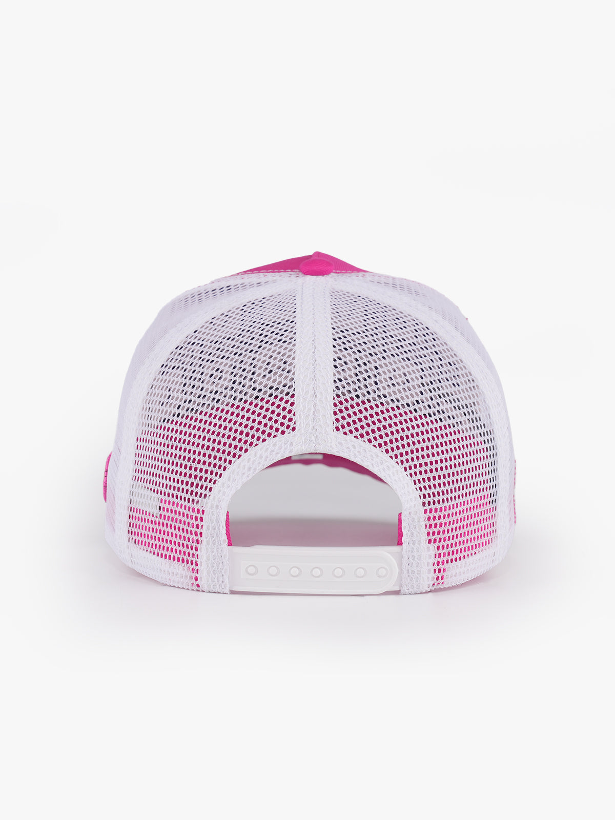 What pink trucker cap breathable white mesh back