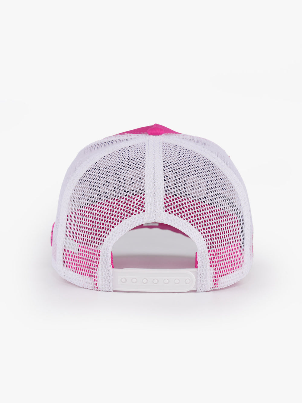 What pink trucker cap breathable white mesh back