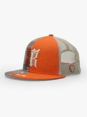 Dual Balance Orange Snapback Cap front view