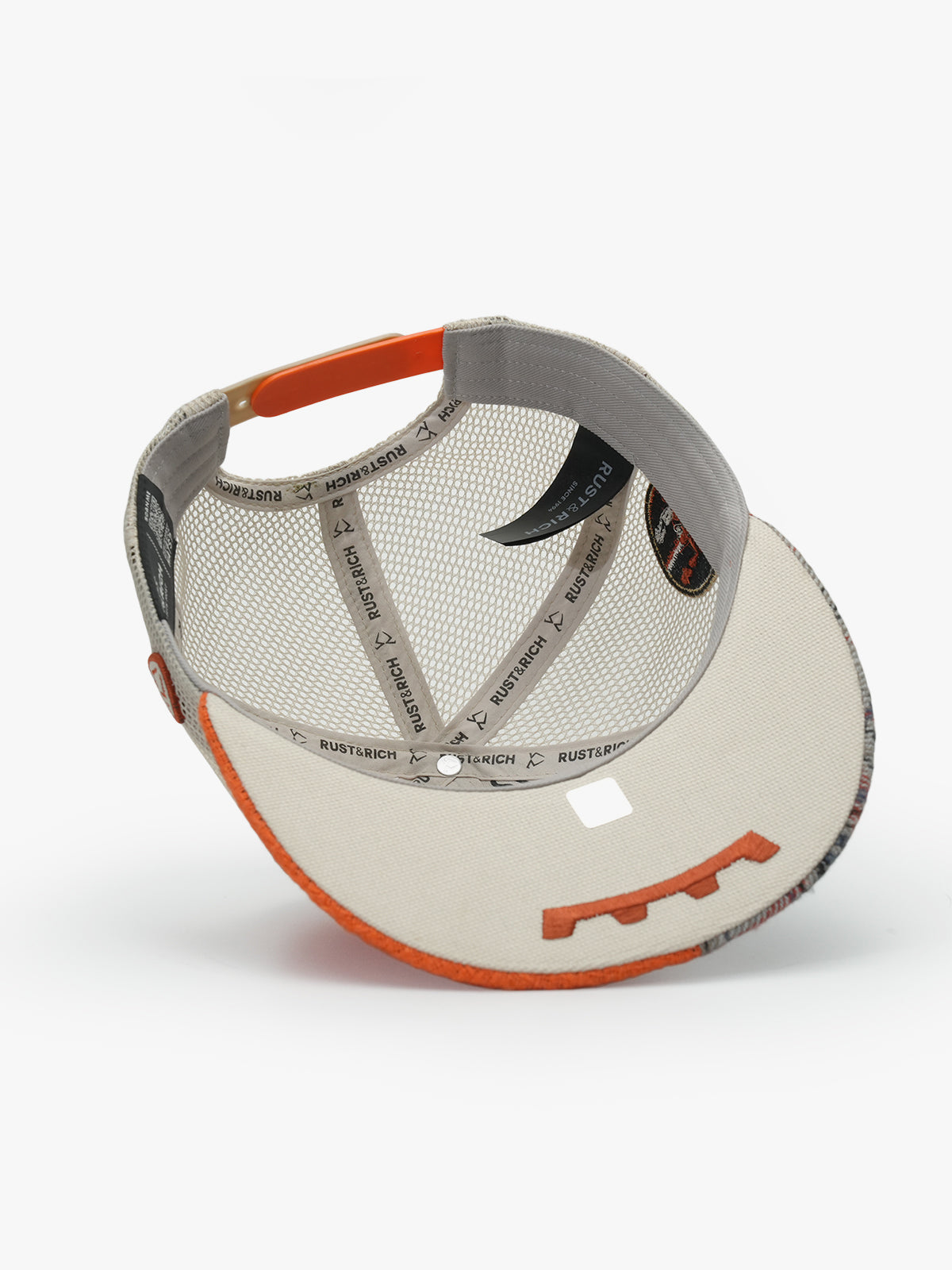 Dual Balance Orange Snapback Cap detail view 6
