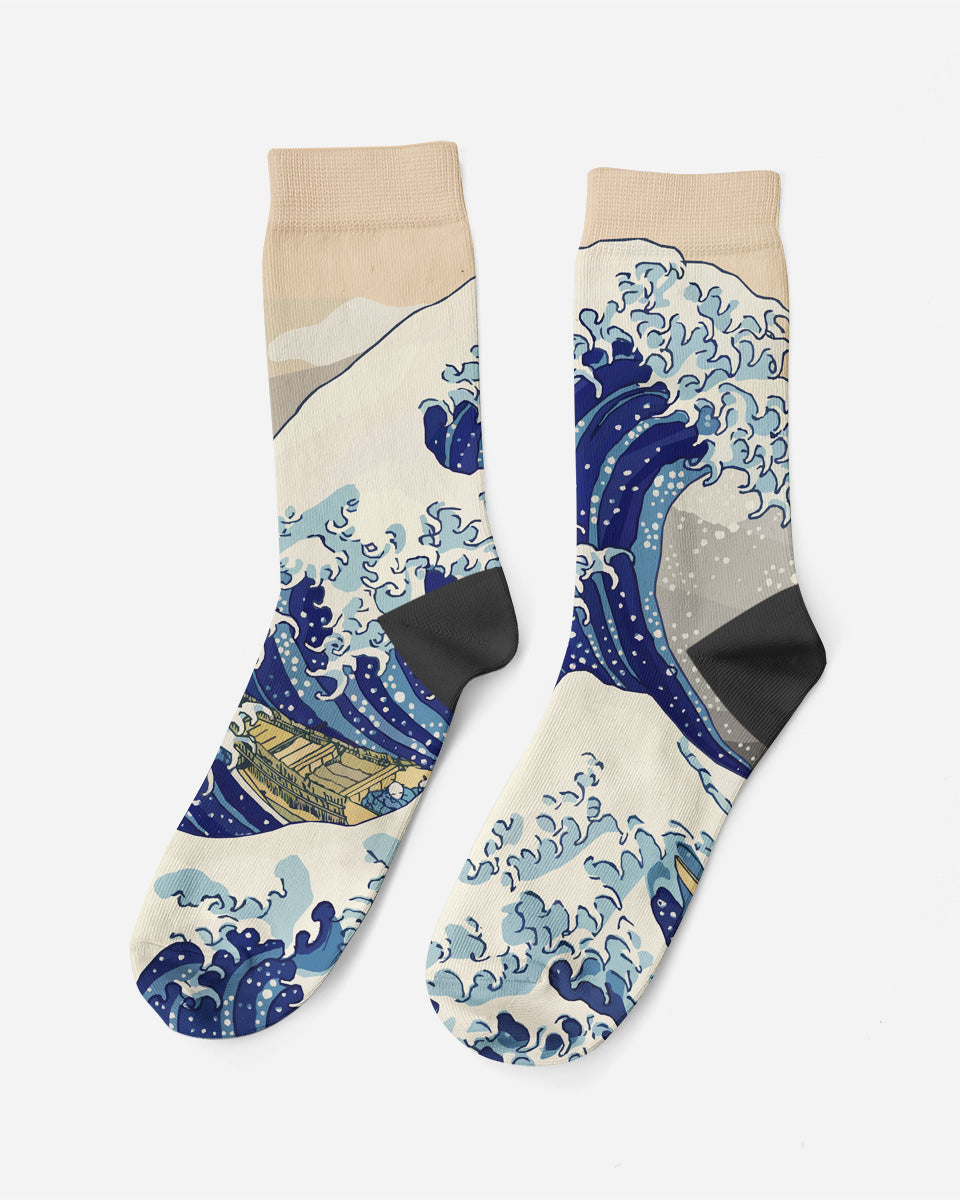 Kanagawa Oki Nami Ura, 1832, Socks
