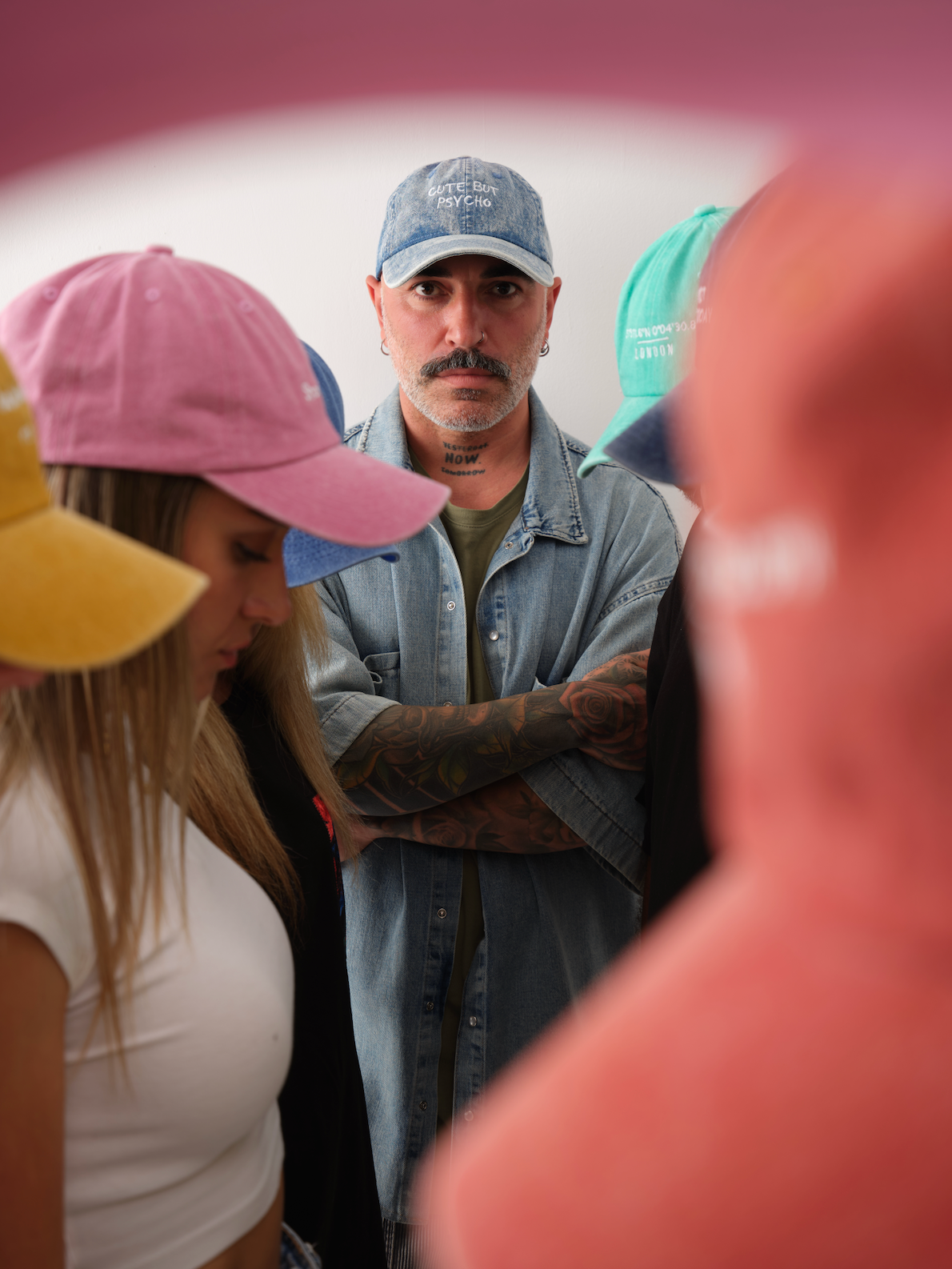 Cute But Psycho Denim Washed Cap