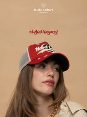 Hard Love Red Trucker Cap detail view 2