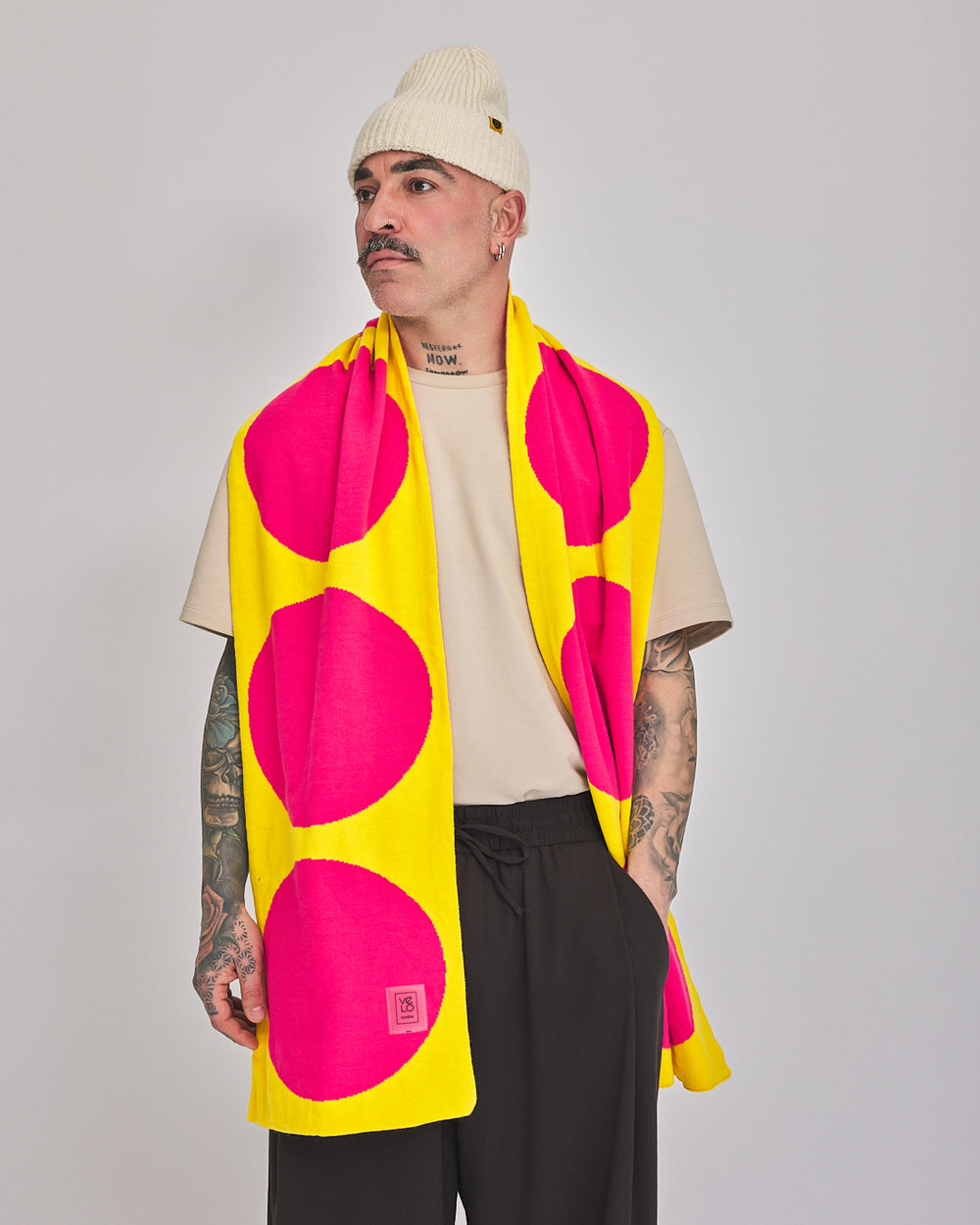 Pink & Yellow Dots VeloYou scarf product image 2