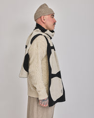 Black & Cream Dots VeloYou scarf product image 4