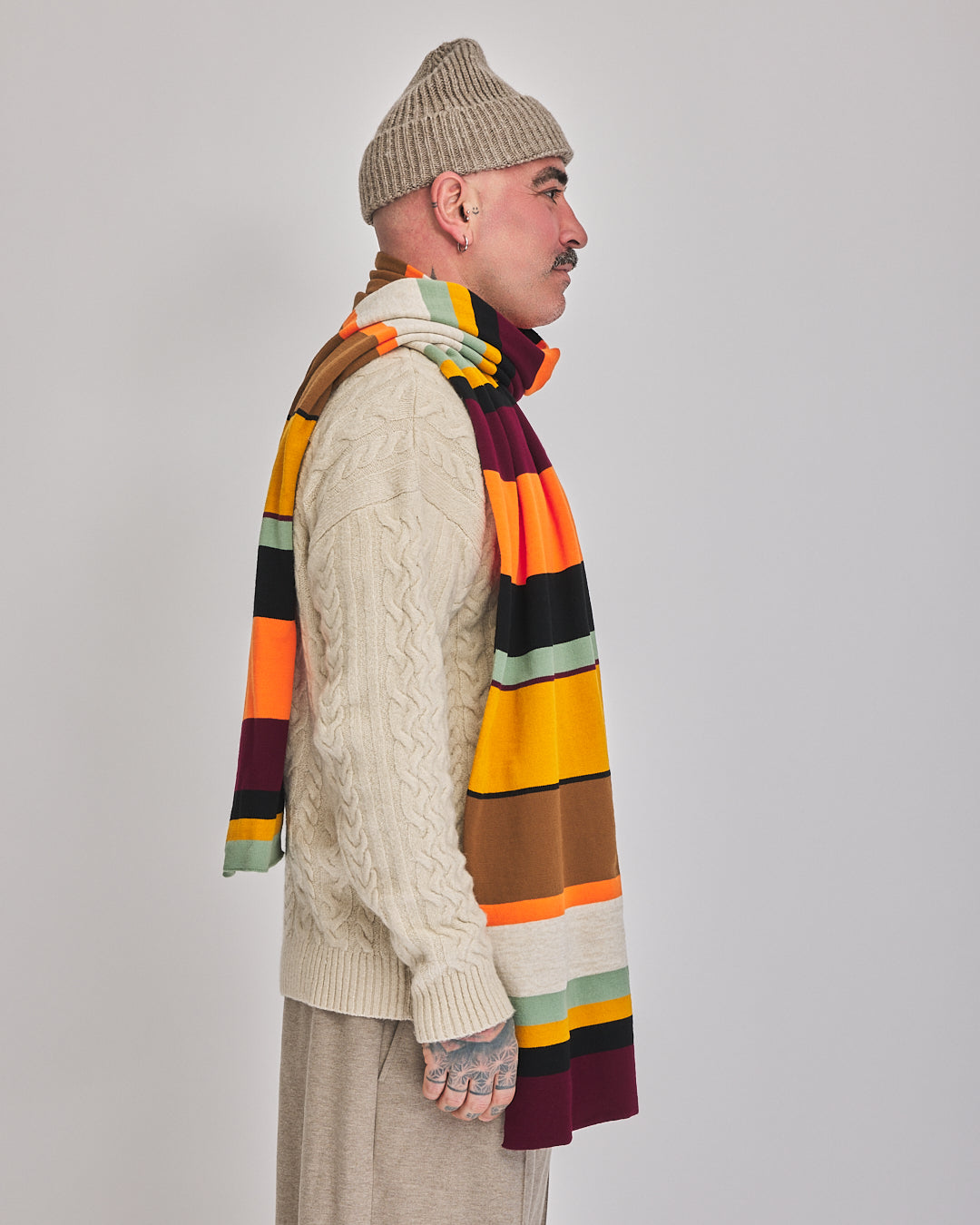 Stripe Grid VeloYou scarf product image 3