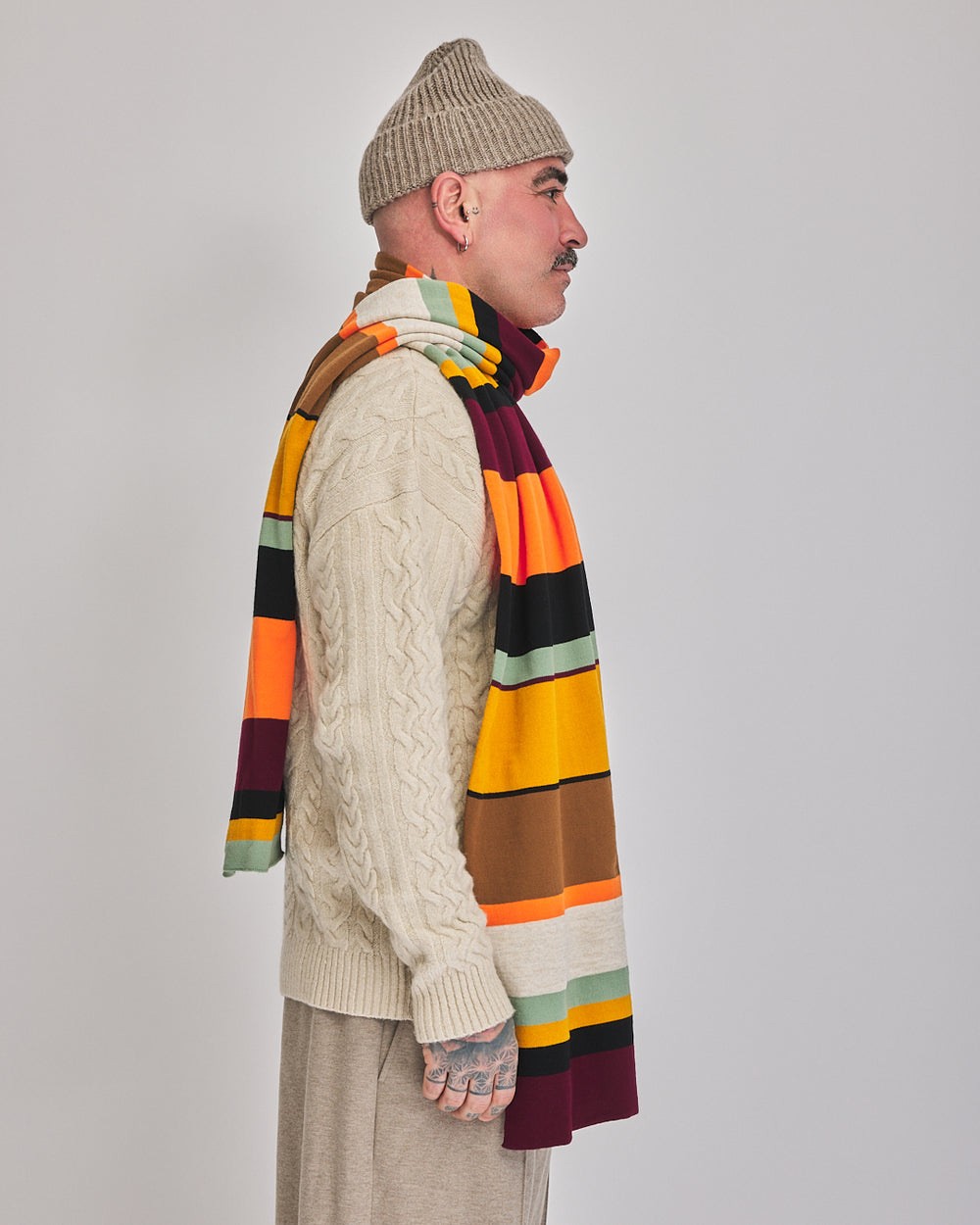 Stripe Grid VeloYou scarf product image 3