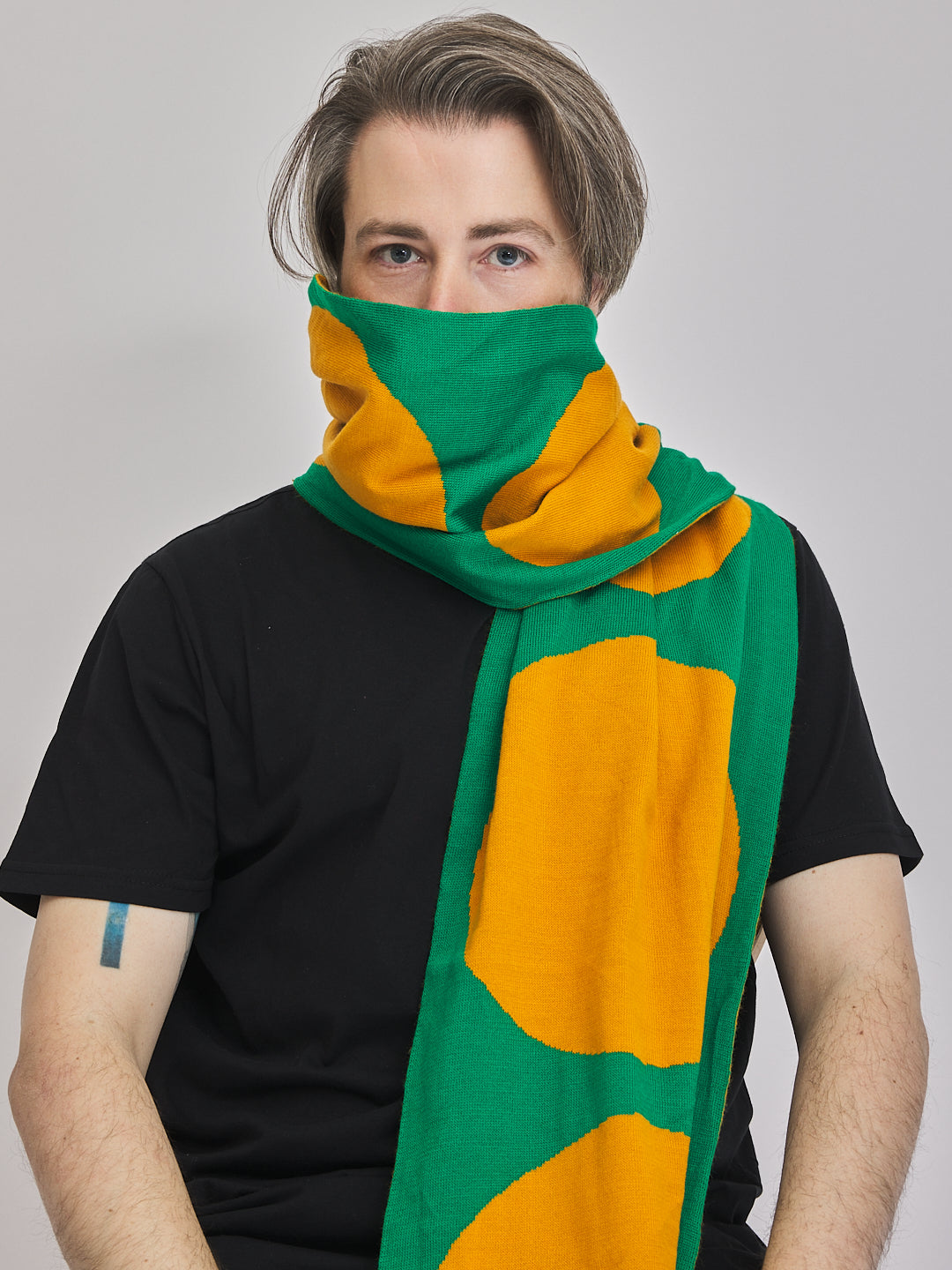 Green & Amber Dots VeloYou scarf product image 5