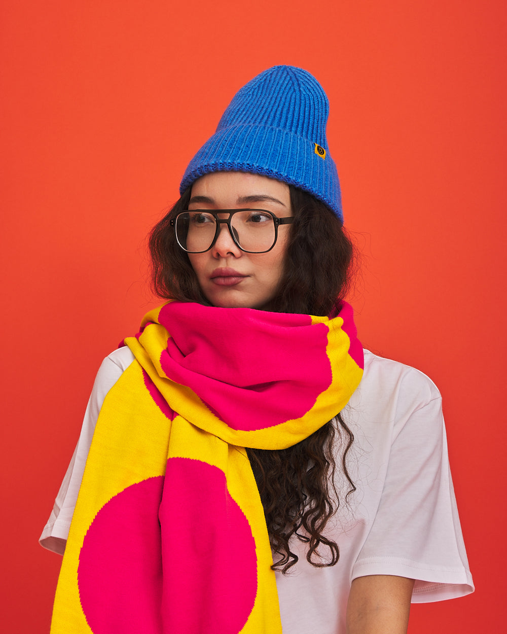 Pink & Yellow Dots VeloYou scarf product image 6