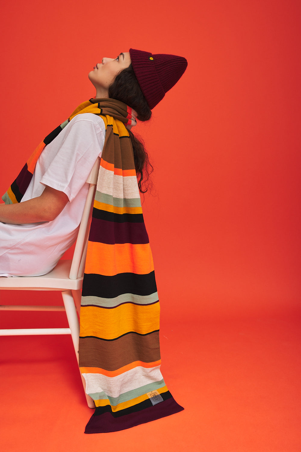 Stripe Grid VeloYou scarf product image 6