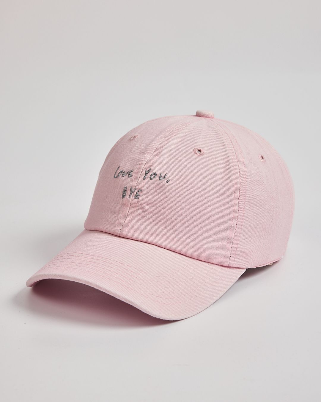 Love You Bye Light Pink Washed Cap