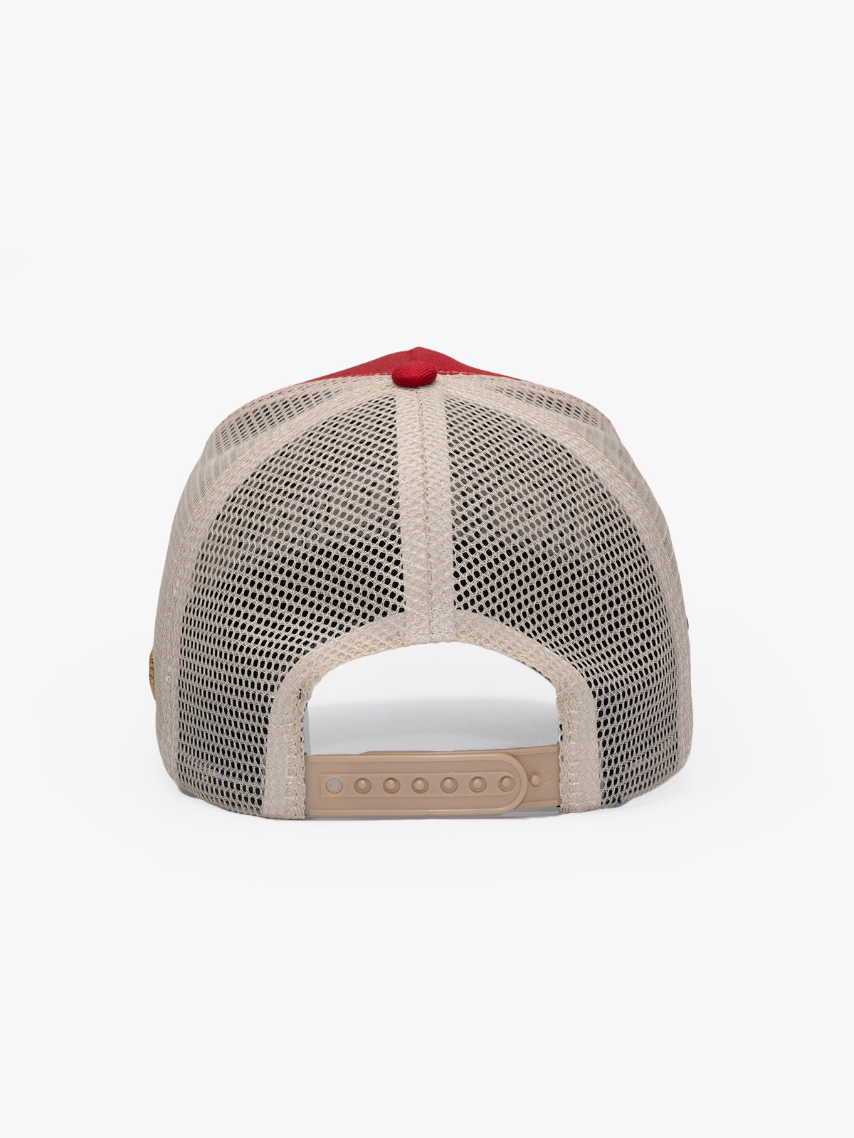 Back view of Actor Red Trucker Hat