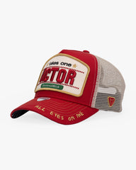 Actor Red Trucker Hat on a white background