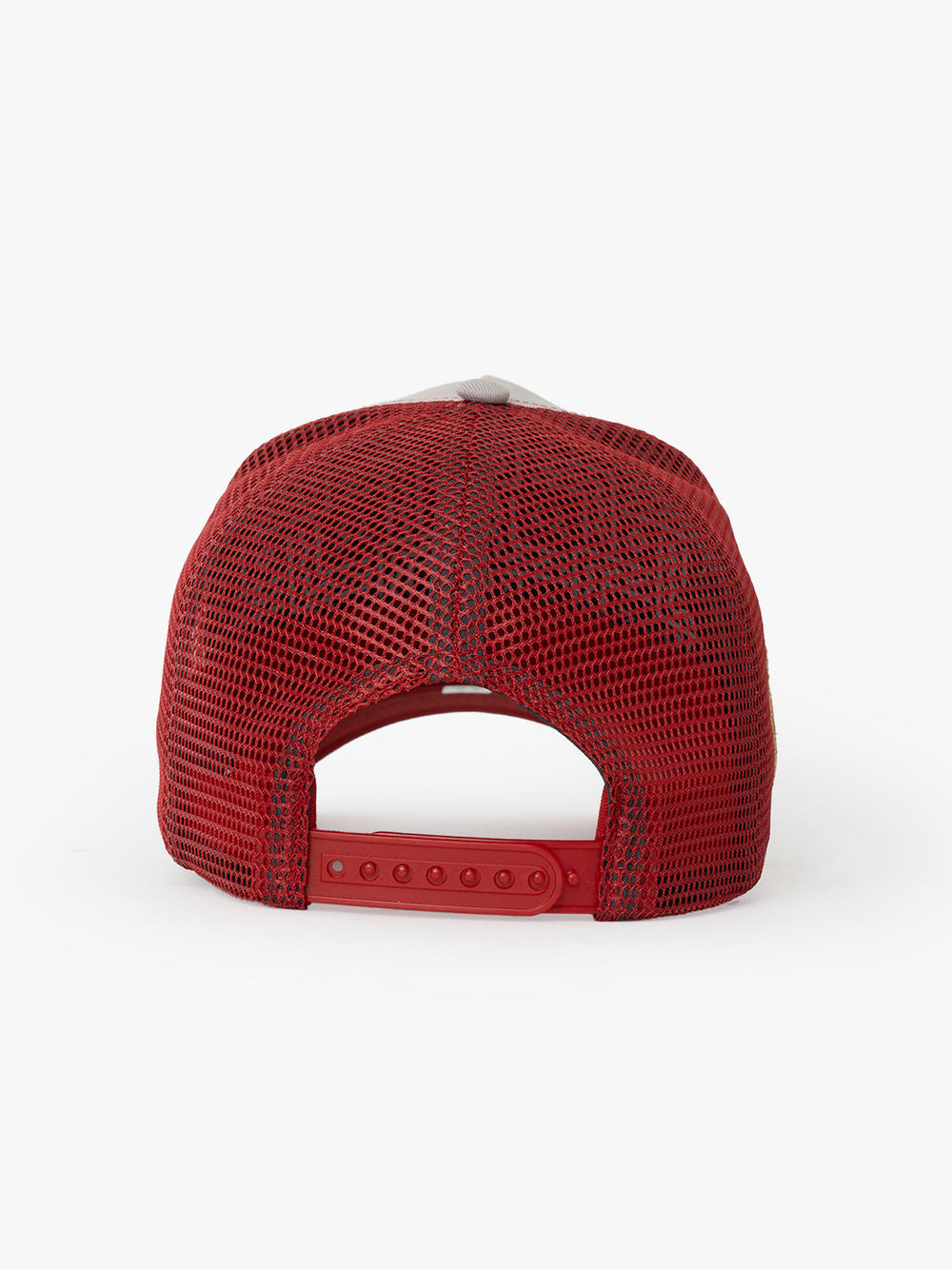 Back view of All Rights Reserved Gray Trucker Hat