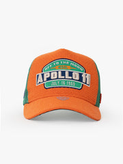 Front view of Apollo Orange Trucker Hat