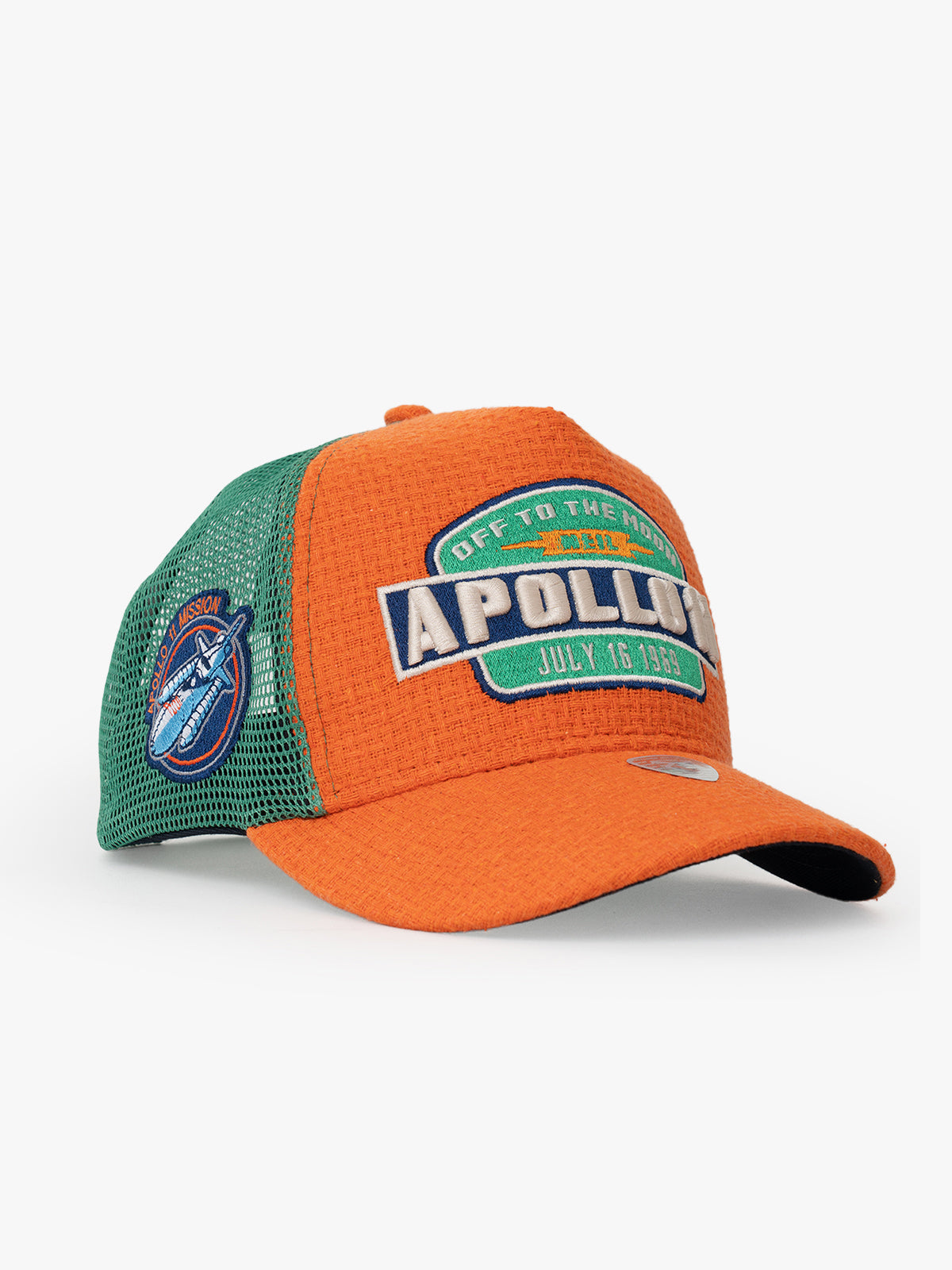 Side view of Apollo Orange Trucker Hat