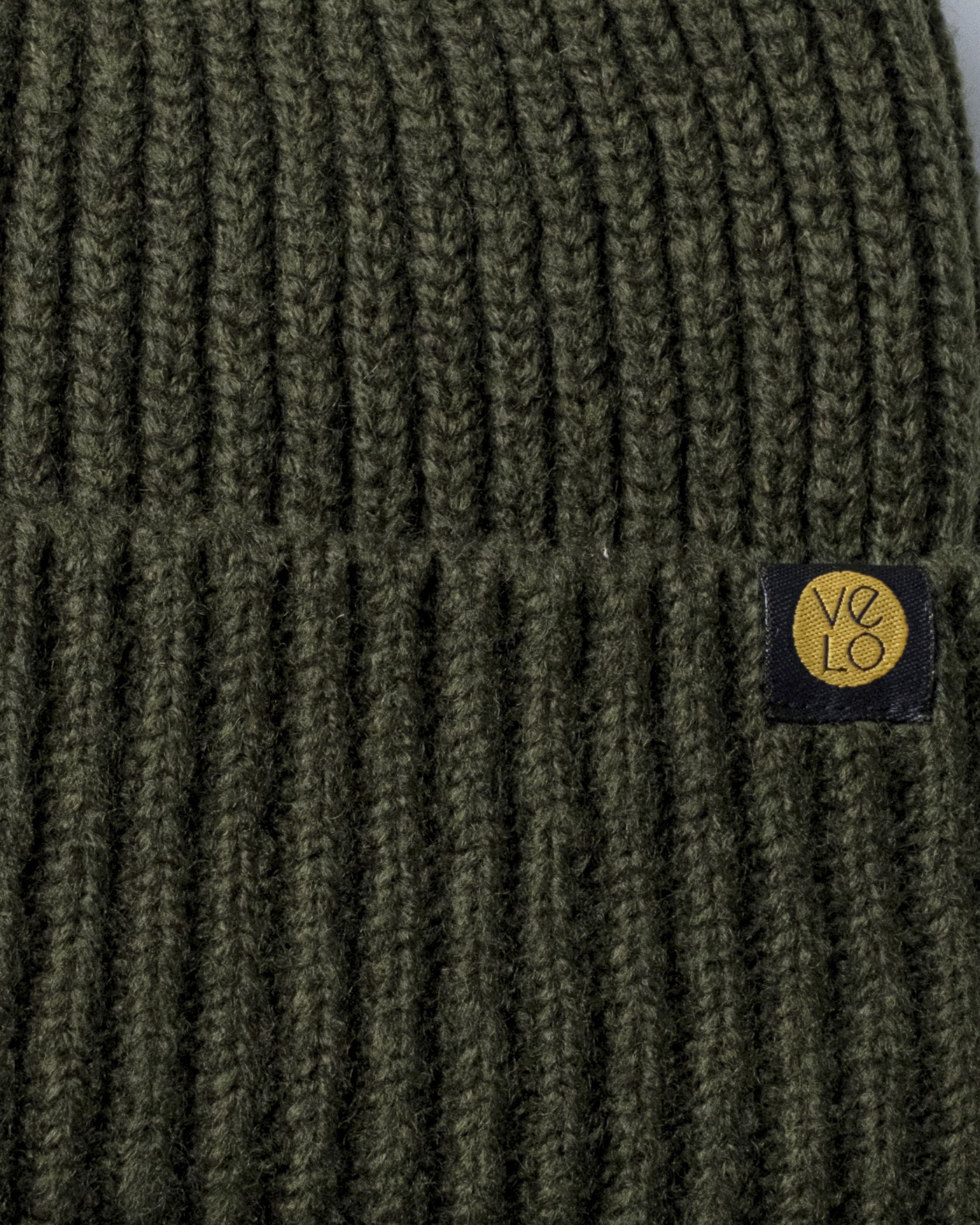 Close view of Army Green Lux Beanie