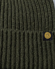 Close view of Army Green Lux Beanie