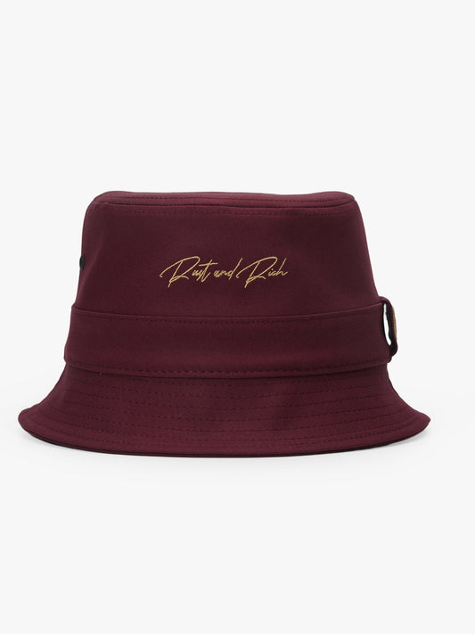 Front view of Basic Burgundy Bucket Hat