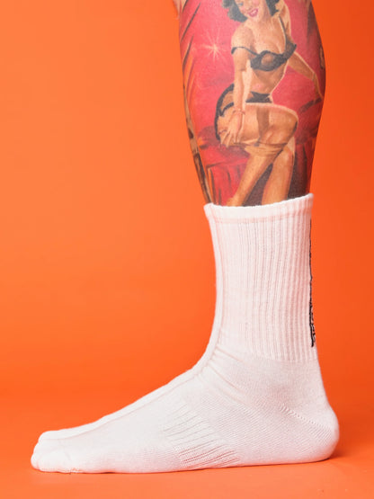 side view of be unlovable socks