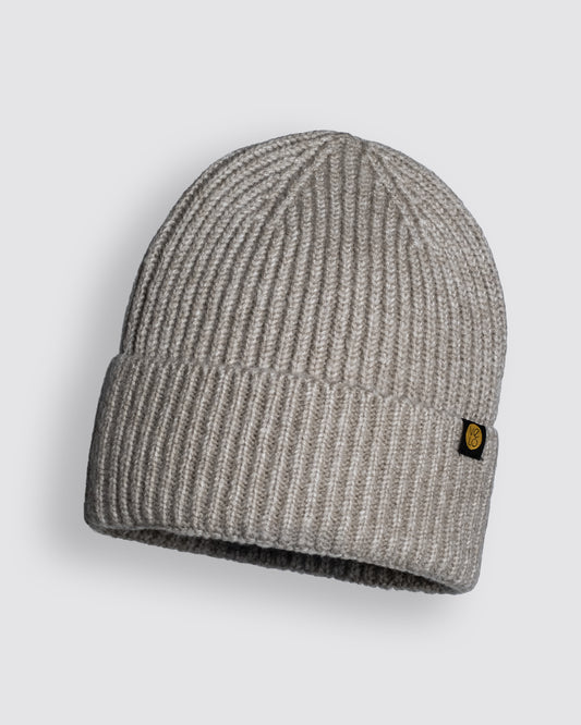 Front view of Beige Lux Beanie