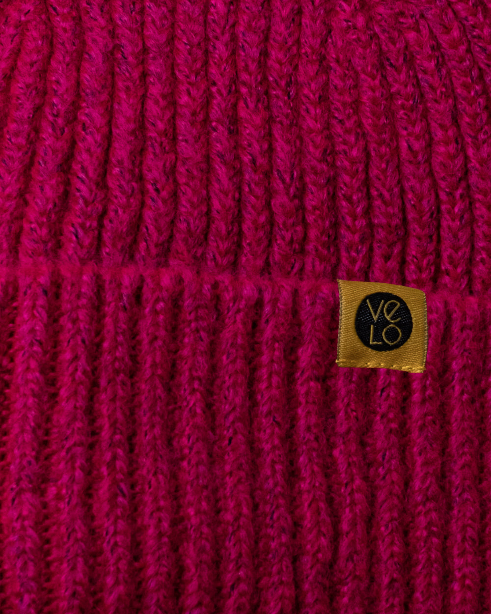 Close view of Berry Pink Lux Beanie