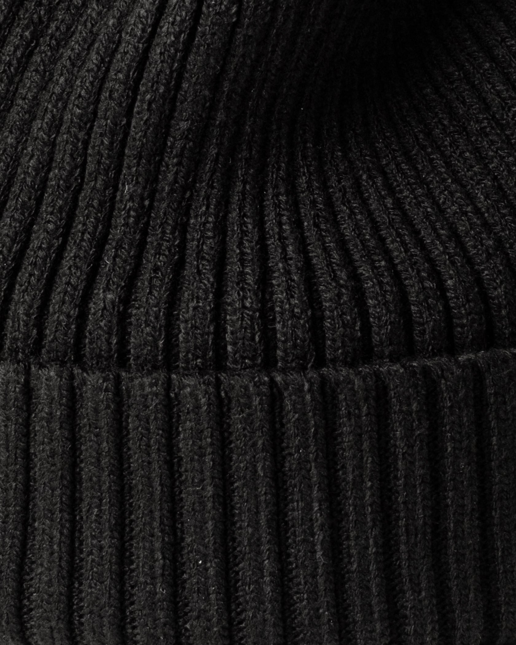 Close view of Black Classic Beanie