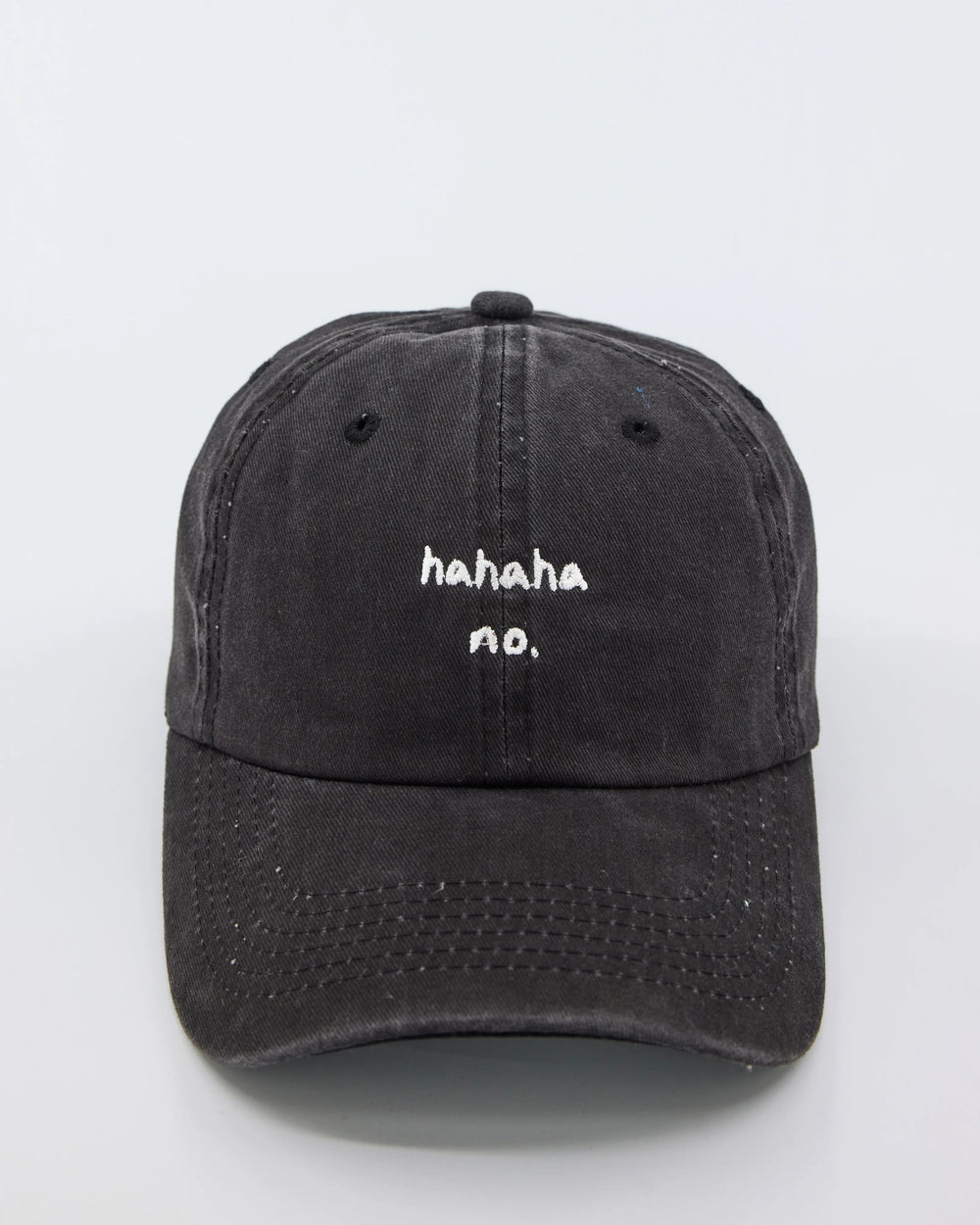 Black Hahaha No Washed Cap
