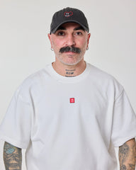man wearing Love Myself Black Washed Cap