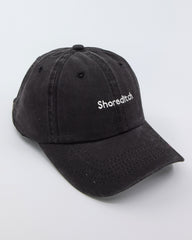 side view of Shoreditch Black Washed Cap