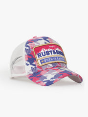 Side view of Born In Earth Pink Trucker Hat