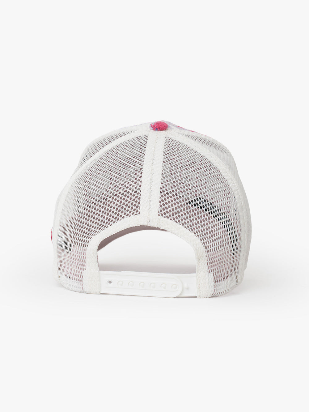 Back view of Born In Earth Pink Trucker Hat