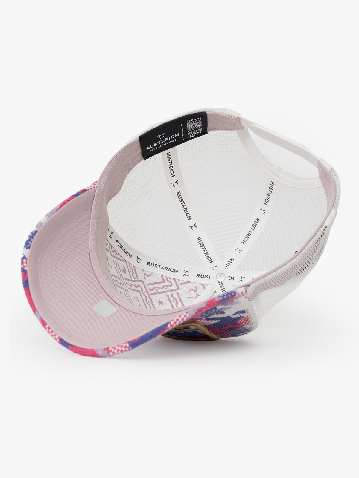 Born In Earth Pink Trucker Hat on a white background