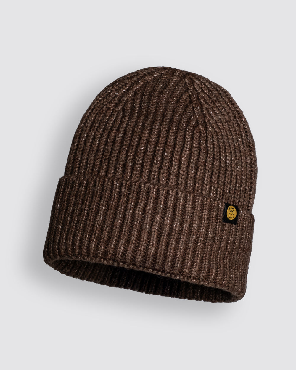 Front view of Brown Lux Beanie