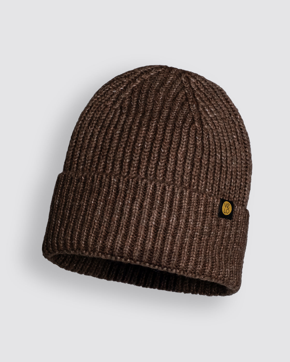 Front view of Brown Lux Beanie