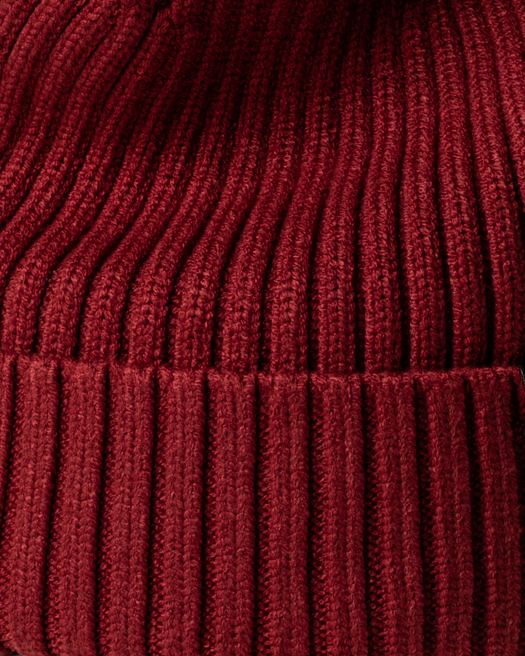 Close view of Burgundy Classic Beanie