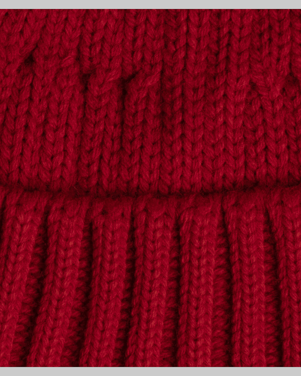 close look of burgundy fisherman beanie