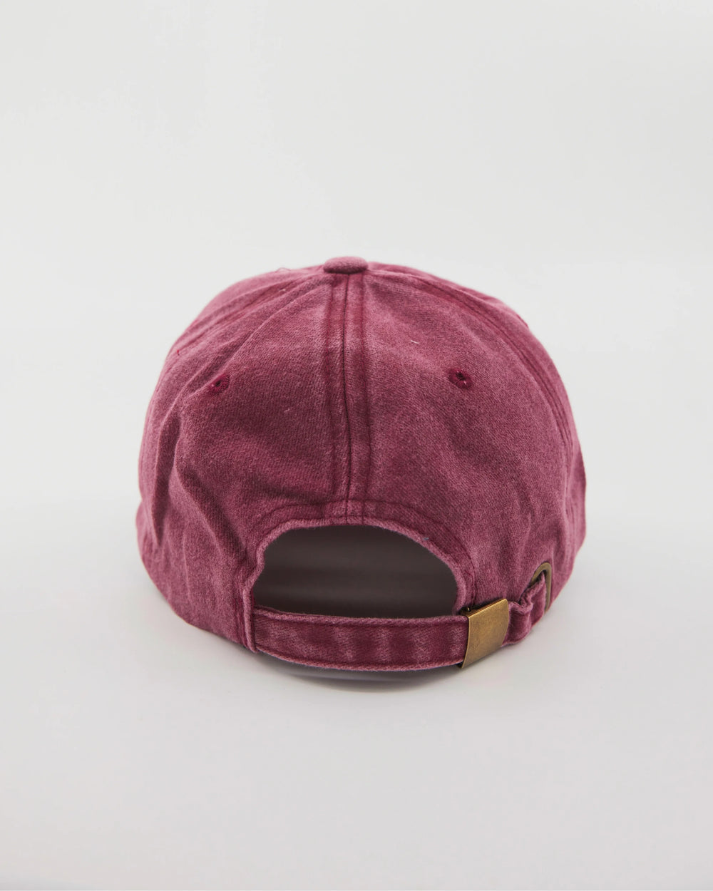 back view of Hahaha No Burgundy Washed Cap