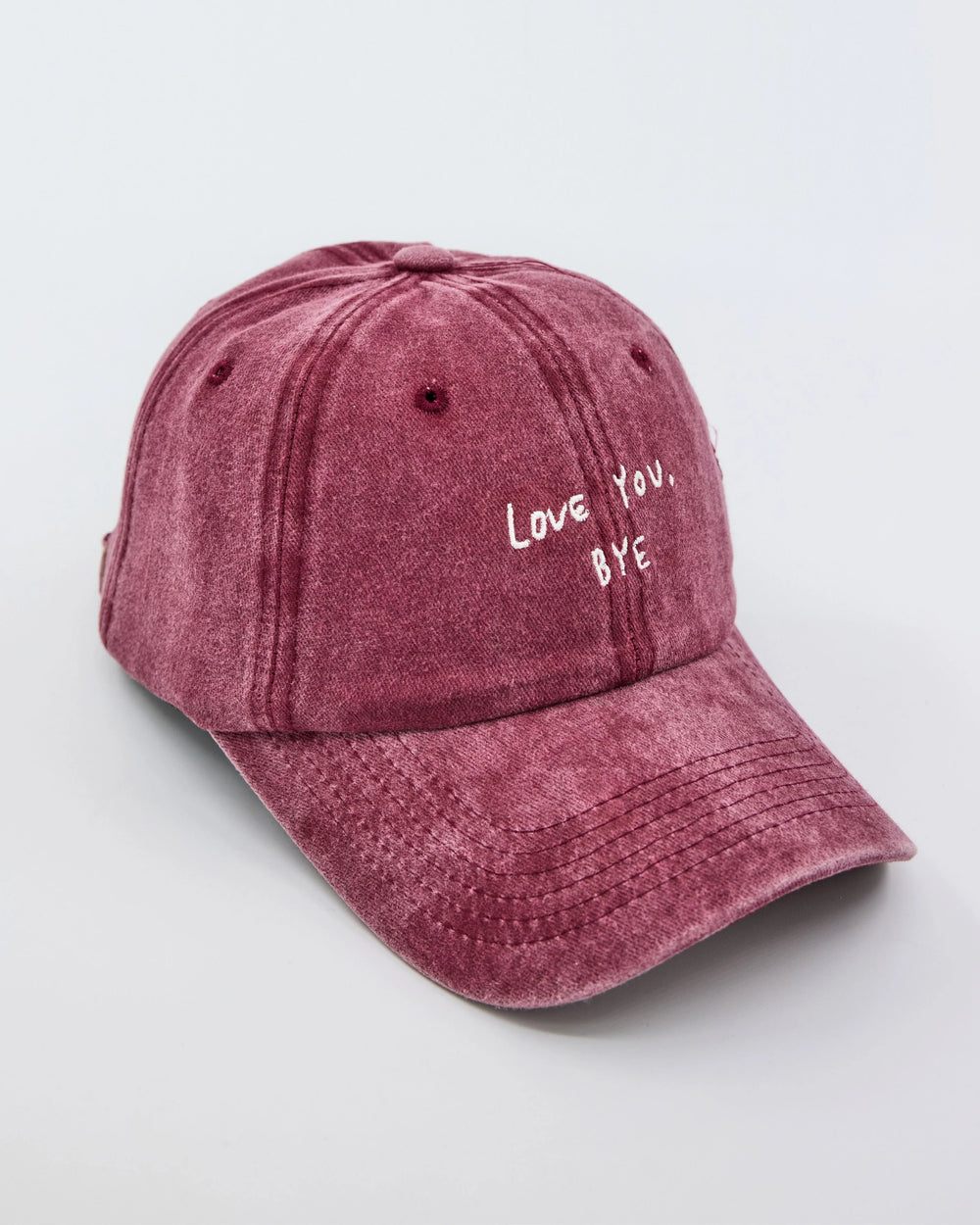 Love You Bye Burgundy Washed Hat
