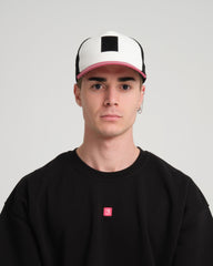 Burgundy Trucker Cap With Free Patch
